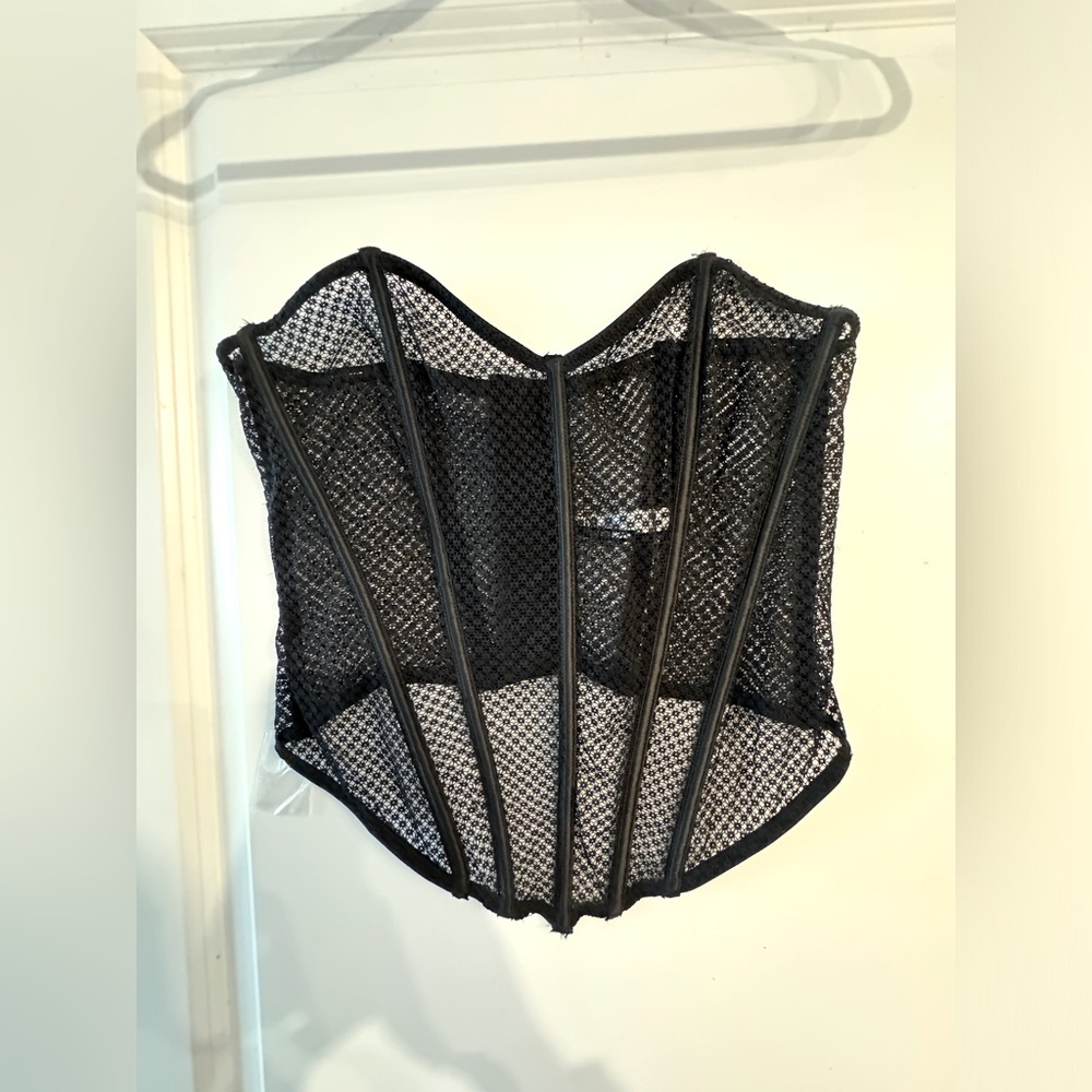 Black mesh corset, size Lg/Xl, fashion nova.